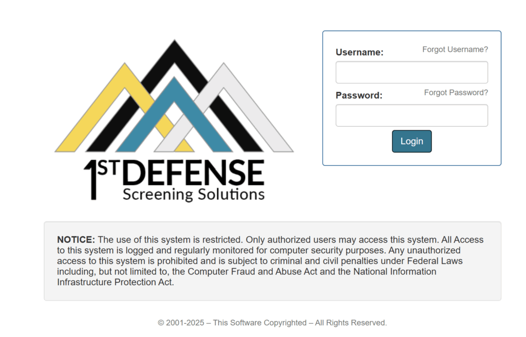 InstaScreen Login Page